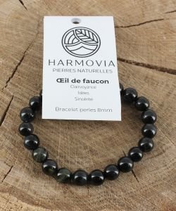 Bracelet Oeil de Faucon AA - Perles 8mm, 1 pièce